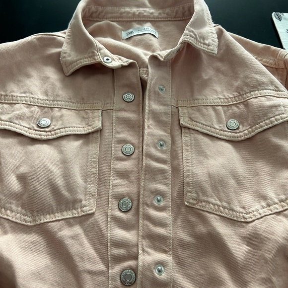 Crop pink Jean jacket - Picture 3 of 3